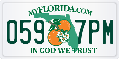FL license plate 0597PM