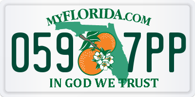 FL license plate 0597PP