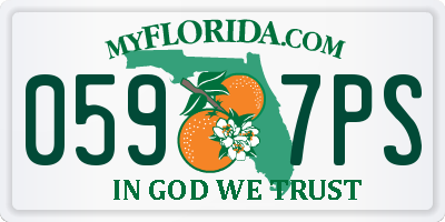 FL license plate 0597PS