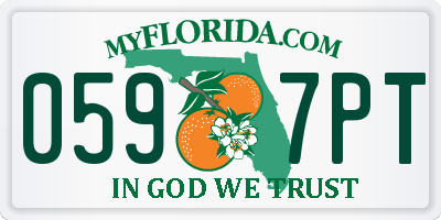 FL license plate 0597PT