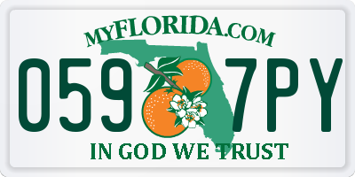 FL license plate 0597PY