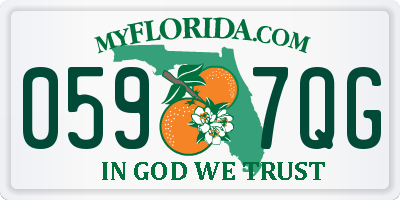 FL license plate 0597QG