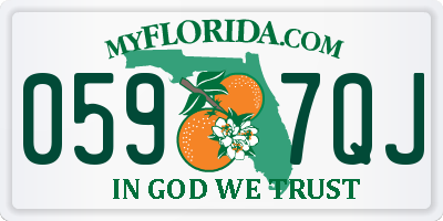 FL license plate 0597QJ