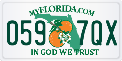 FL license plate 0597QX