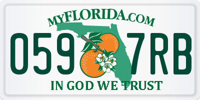 FL license plate 0597RB