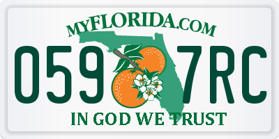 FL license plate 0597RC