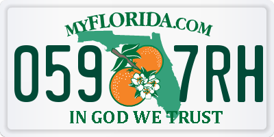 FL license plate 0597RH