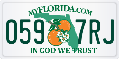 FL license plate 0597RJ