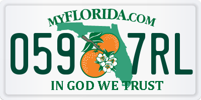 FL license plate 0597RL