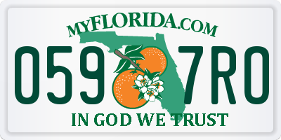 FL license plate 0597RO