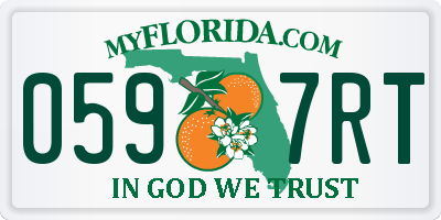 FL license plate 0597RT