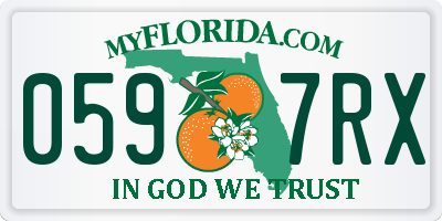 FL license plate 0597RX