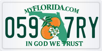 FL license plate 0597RY
