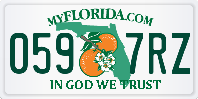 FL license plate 0597RZ