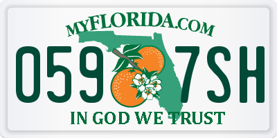 FL license plate 0597SH