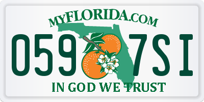 FL license plate 0597SI
