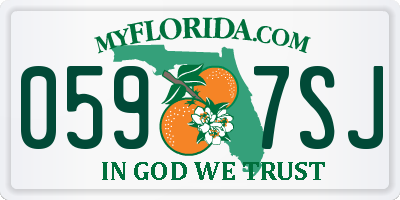FL license plate 0597SJ