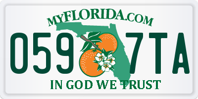 FL license plate 0597TA