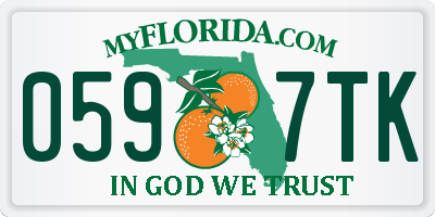 FL license plate 0597TK