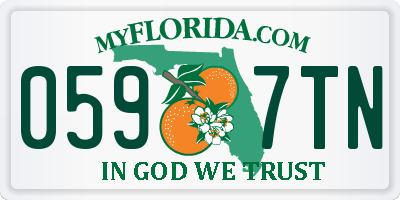 FL license plate 0597TN