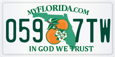 FL license plate 0597TW