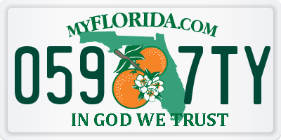 FL license plate 0597TY