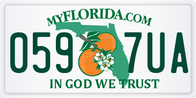 FL license plate 0597UA