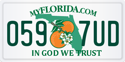 FL license plate 0597UD