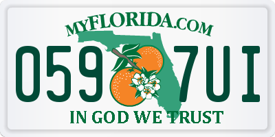 FL license plate 0597UI