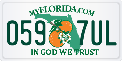 FL license plate 0597UL