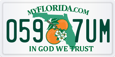 FL license plate 0597UM