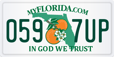 FL license plate 0597UP
