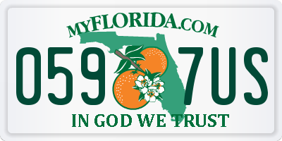 FL license plate 0597US