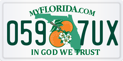FL license plate 0597UX