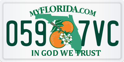 FL license plate 0597VC