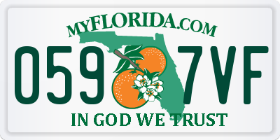 FL license plate 0597VF