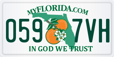 FL license plate 0597VH
