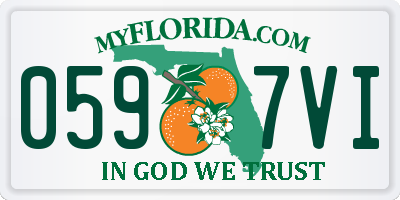 FL license plate 0597VI