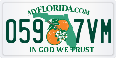 FL license plate 0597VM