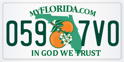 FL license plate 0597VO