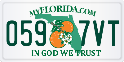FL license plate 0597VT