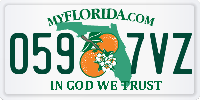FL license plate 0597VZ