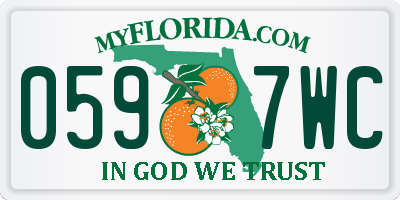 FL license plate 0597WC