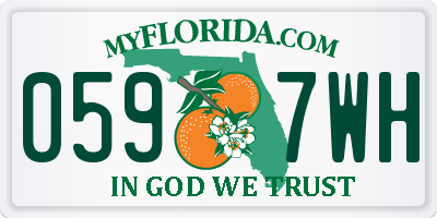 FL license plate 0597WH