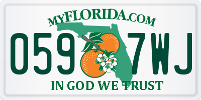 FL license plate 0597WJ
