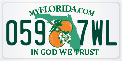 FL license plate 0597WL