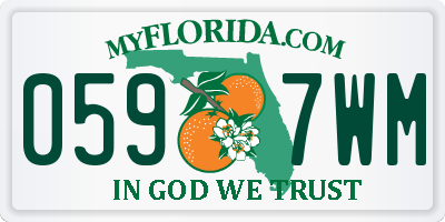 FL license plate 0597WM