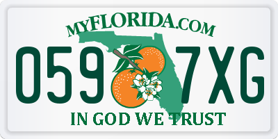 FL license plate 0597XG