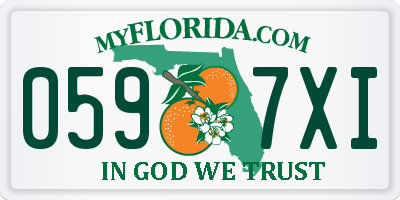 FL license plate 0597XI