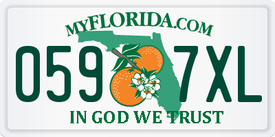 FL license plate 0597XL